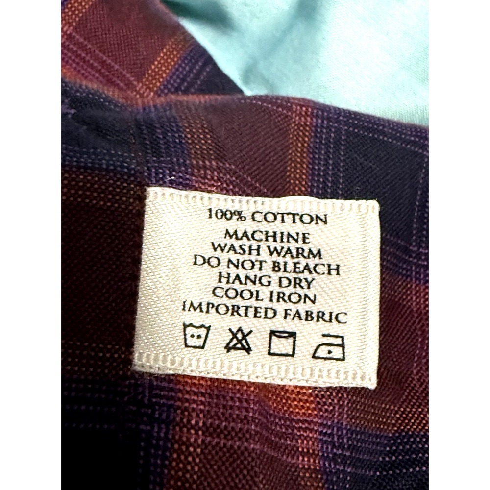 Robert Talbott Classic Button Up Shirt Mens Size M Multicolor Plaid‎ Long Sleeve - Picture 13 of 15